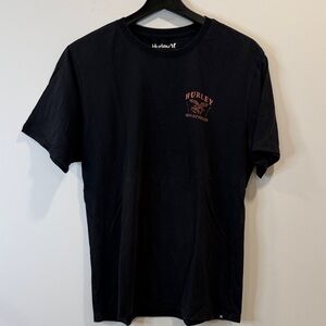 Hurley Black Short Sleeve Tee with Pink Graphic